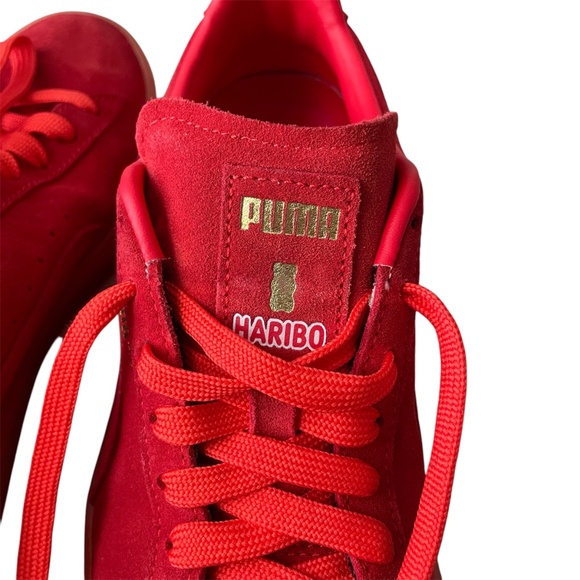 Puma x Haribo Suede Big Kid's Sz 6.5 C Red Gold Casual Athletic Stylish Sneakers - Picture 8 of 11